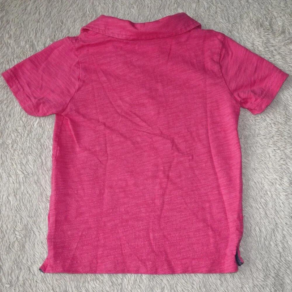 Boys Size 3T Pink Short Sleeve Gymboree Polo - 100% Cotton